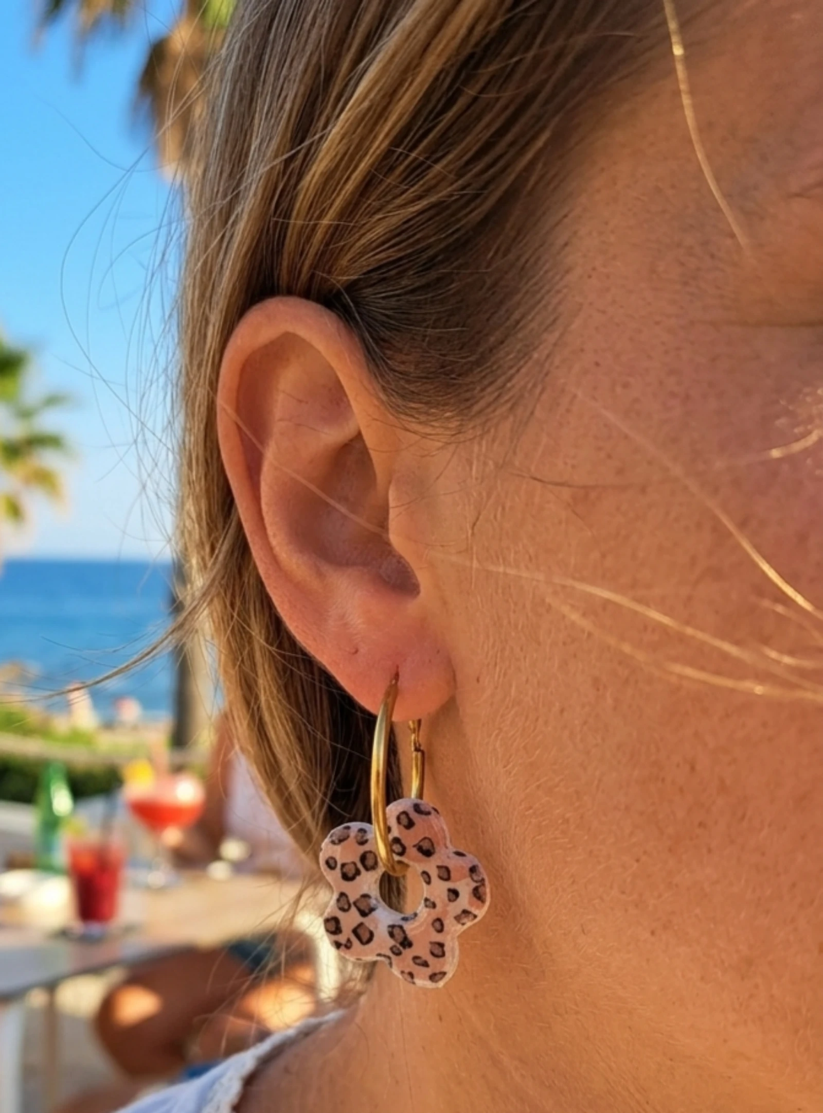 Boucle d'oreilles léopard 